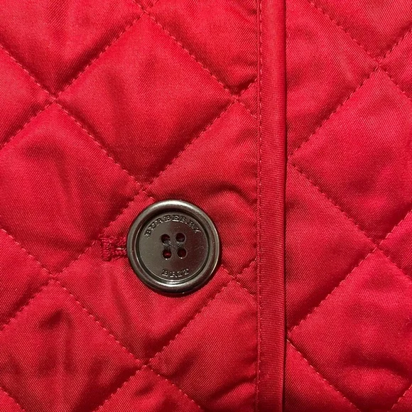 Burberry Red Quilted Puffer Jacket - Picture 5 of 9